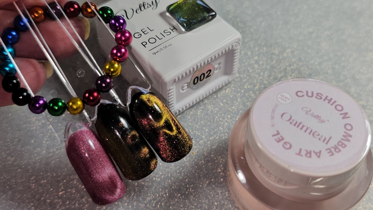 Vettsy Haul, magnetic heart, beads, cushion ombre gel