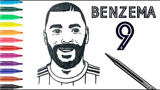 Easy Drawing Karim Benzema I Kolay Benzema Çizimi I Futbolcu Çizimi Nasıl Yapılır?