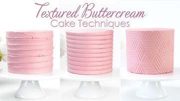 Adding Texture onto Buttercream Cakes - Rustic Buttercream, Texture Comb and Using Stencils
