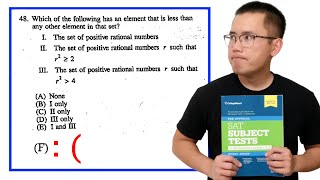 I found a real analysis question on an old SAT subject test