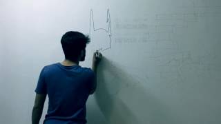 Batman silhouette-wall painting