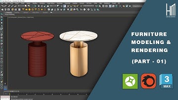 3ds max furniture modeling tutorial [ Side Table Modeling And Rendering ]