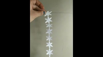 Make a Paper Flower Garland | Easy Paper Cutting #shorts #youtubeshorts #papercraft