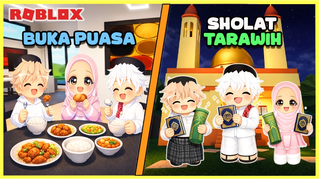 APIN BOBA & CIMY BUKA PUASA DAN TARAWIH BERSAMA DI Brookhaven 🏡rp Roblox @Bobarose19 @CIMYCHANN
