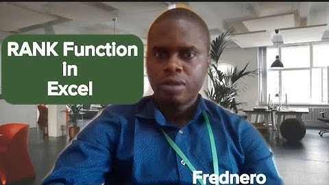 How to use RANK Function in Excel