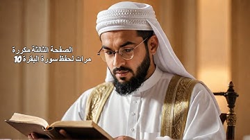 الصفحة الثالثة من القران سورة البقرة مكررة 10 مرات للشيخ ايمن سويد