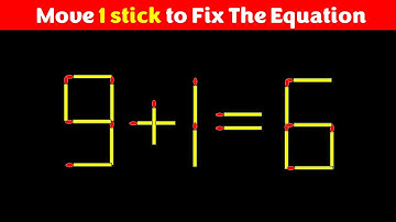 Matchstick Puzzle - Move Stick To Fix The Equation #matchstickpuzzle #simplylogical
