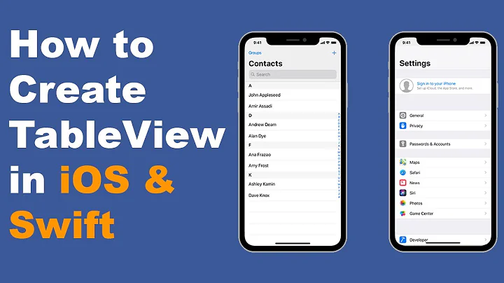 How to Create TableView in Xcode 12 (Swift 5)