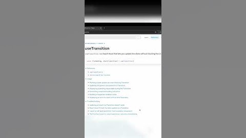 React hook - useTransition