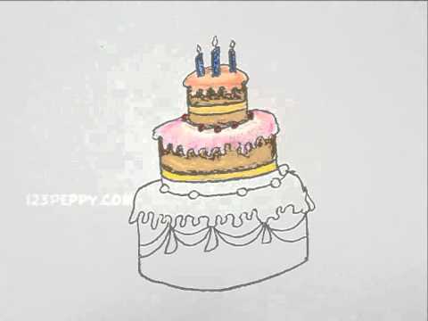 How to Draw  a Wedding  Cake  YouTube