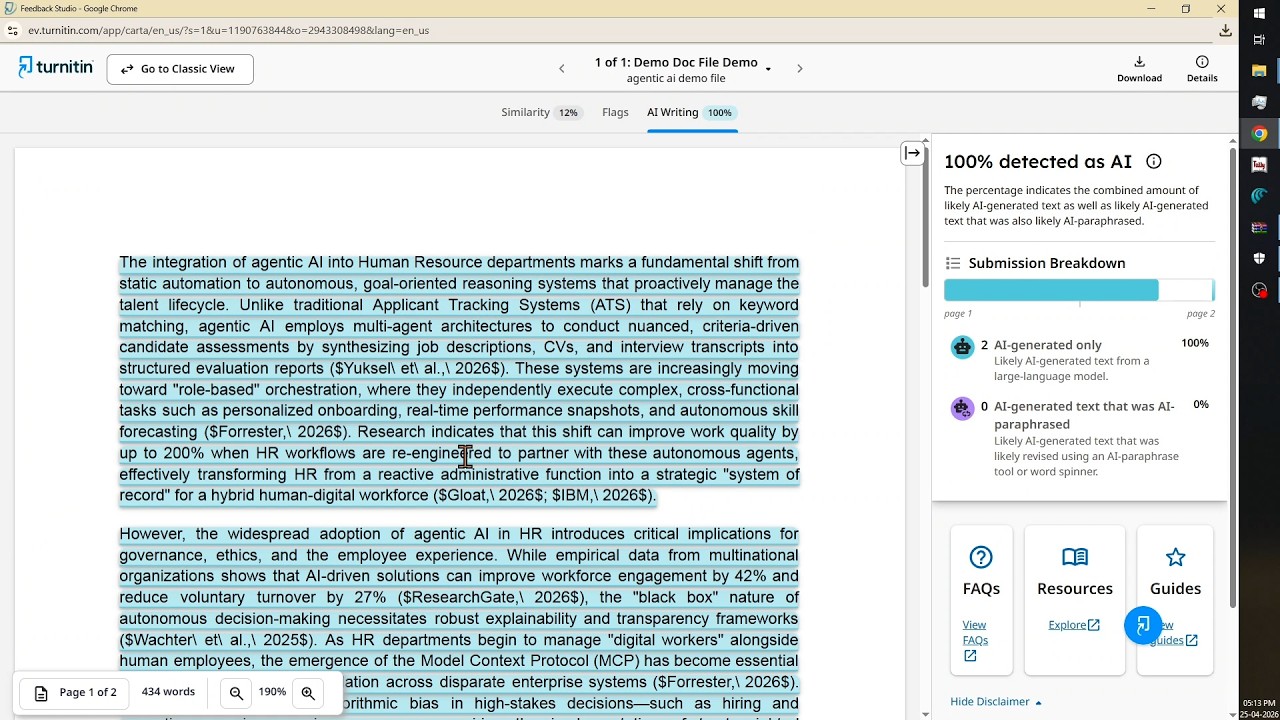 Turnitin AI detection analysis thumbnail framework