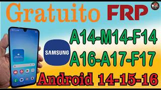 Como Desbloquear Conta Google Samsung A14 M14 F14 A16 A17 F17 Android 14 15 16