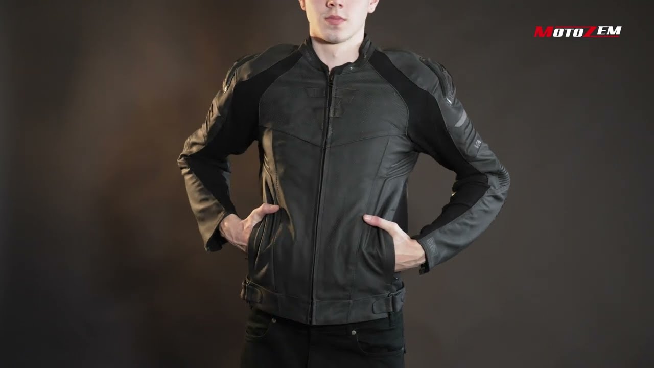 Kožená bunda na motorku Rebelhorn Vandal černá