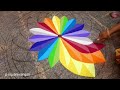 Diwali special rangoli rainbow  3d kolam 3d rangoli designs newyear rangoli p square rangoli