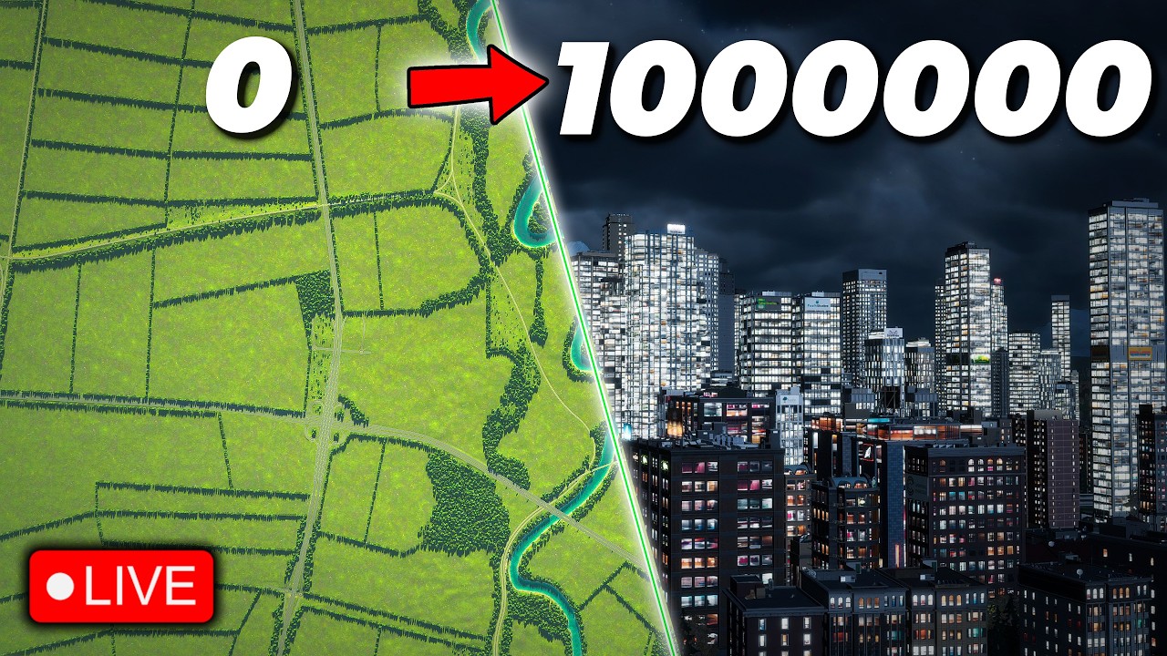 LIVE - New City. Can We hit 1M population? Cities Skylines 2