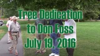Foss Tree Dedication, July 19, 2016