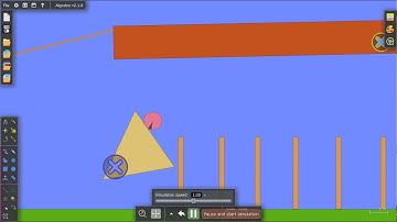 Algodoo: I made a rube goldberg machine!