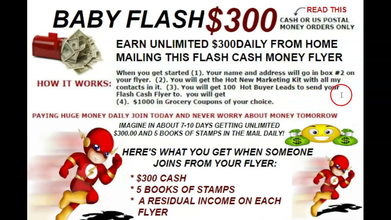 (How to make money mailing letters from home), millionaire mailer flyer