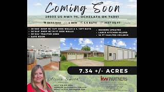 Bartlesville OK Real Estate: Mid-Century Farmhouse on 7  Acres