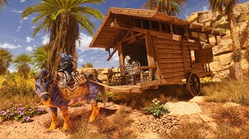I Built a Nomadic Home on Wheels to Explore Scorched Earth in ARK: Survival Ascended!