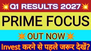 Prime Focus Q1 Result 2026🔴Prime Focus Results Today🔴Prime Focus Share Latest News🔴Prime Focus Share
