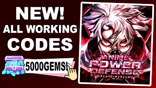 *NEW* CODES FOR ANIME POWER DEFENSE - ROBLOX ANIME POWER CODES