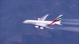 *RARE* CLOSE UP Air to Air Race A380 VS A380!