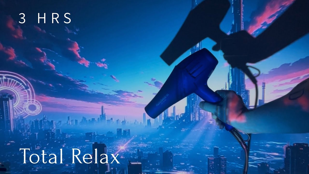 This SOUND of HAIR DRYER will help you to SLEEP GOOD - ASMR 3HRS