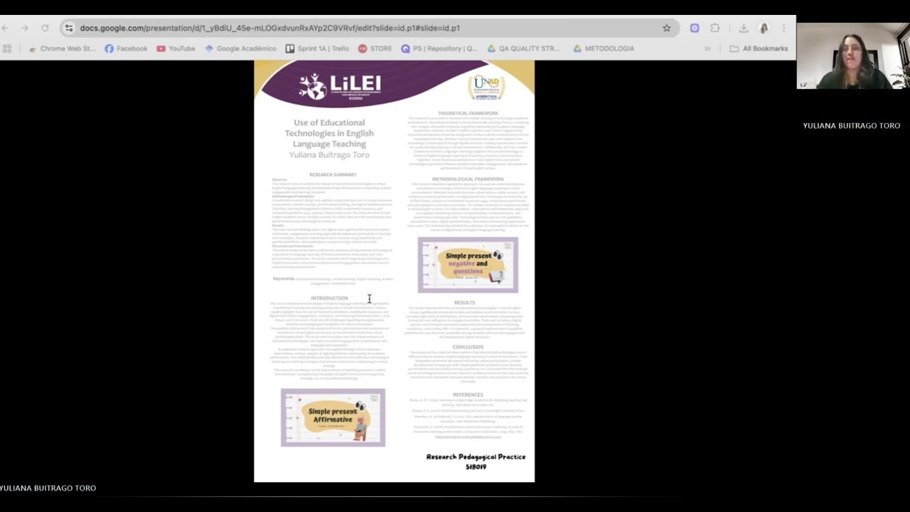 Use of Educational Technologies in English Language Teaching - Pedagogical Practice