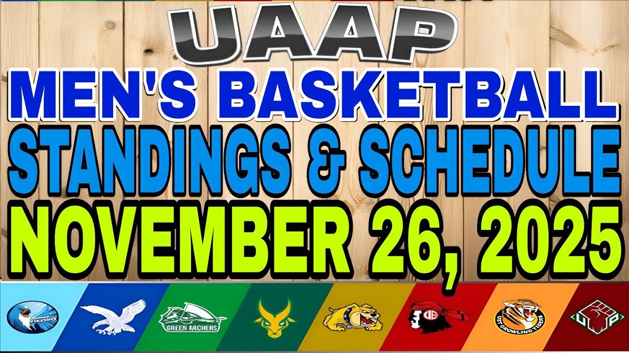 UAAP SEASON 88 STANDINGS | NOVEMBER 23 | SCHEDULE NOVEMBER 26, 2025 | UAAP MENS BASKETBALL