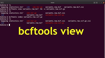 variant calling statistics  with bcftools view  and zgrep commands