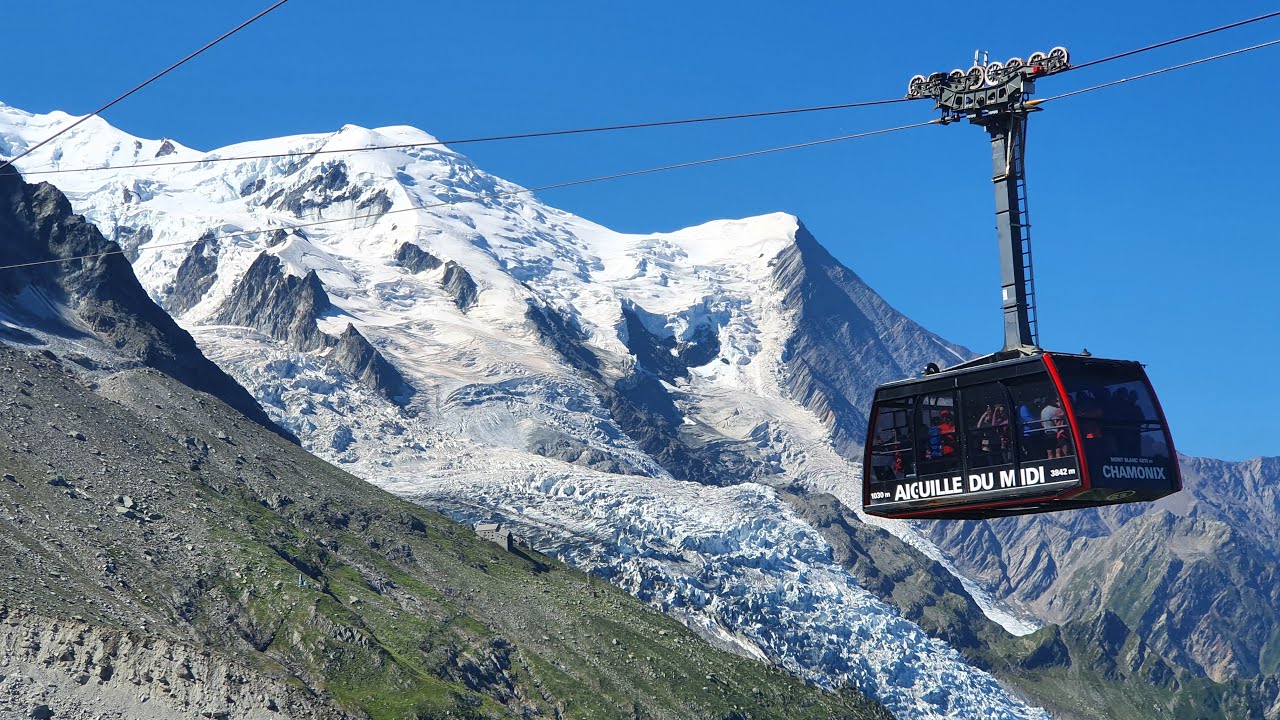 Aiguille du Midi Cable Car Ascent and Descent TimeWarp YouTube