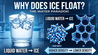 Why is frozen water less dense than liquid water? | WHY DOES ICE FLOAT?