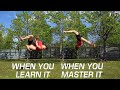 Tricking skills beginner vs mastered