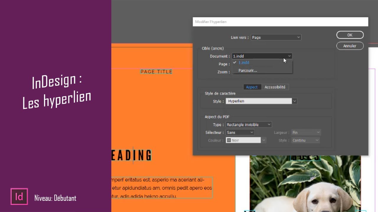 Comprendre les hyperliens dans InDesign CC - YouTube