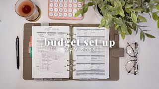 💵 May Budget Set Up | A5 Ring Agenda | Erin Condren Petite Planner | Cloth &amp; Paper