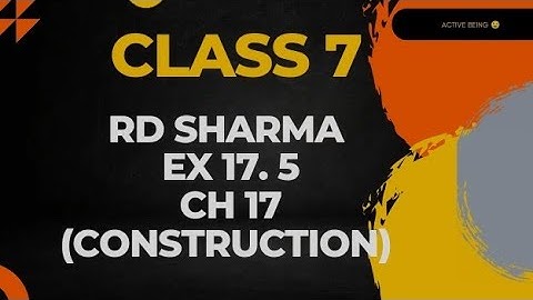 ex 17.5 rd sharma maths class 7 //chapter 17 rd sharma class 7 //@activebeing