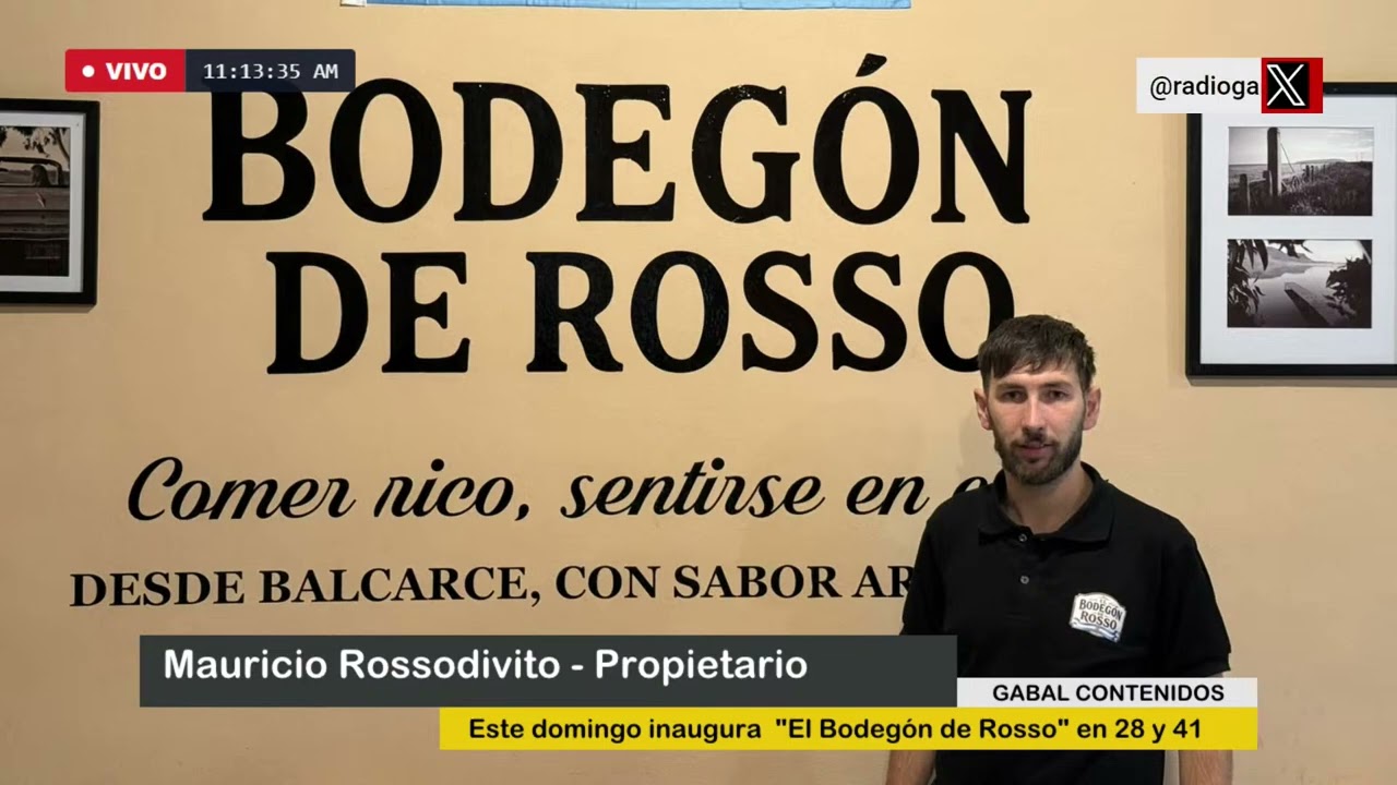 Mauricio Rossodivito - Propietario Este domingo inaugura  "El Bodegón de Rosso" en 28 y 41