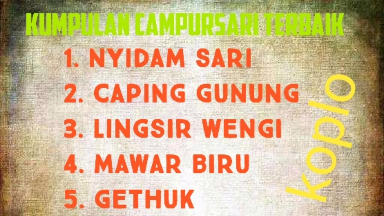 kumpulan lagu campursari terbaik#koplo - YouTube