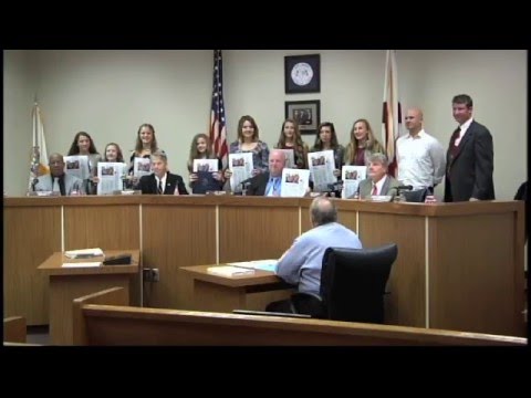 Commissioners Honor Pleasant Valley Cross Country Championship - YouTube