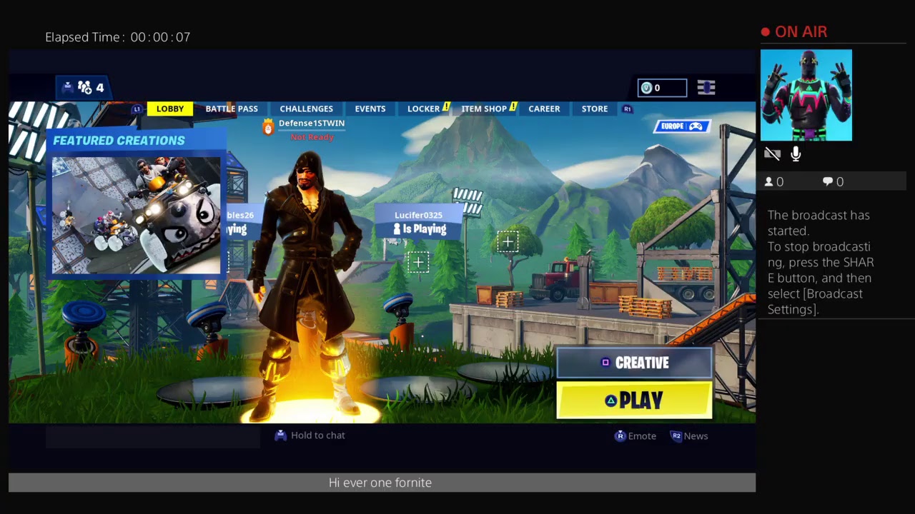 Defense1STWIN's Live PS4 Broadcast