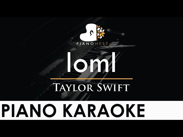 Taylor Swift - loml - Piano Karaoke Instrumental Cover with Lyrics class=