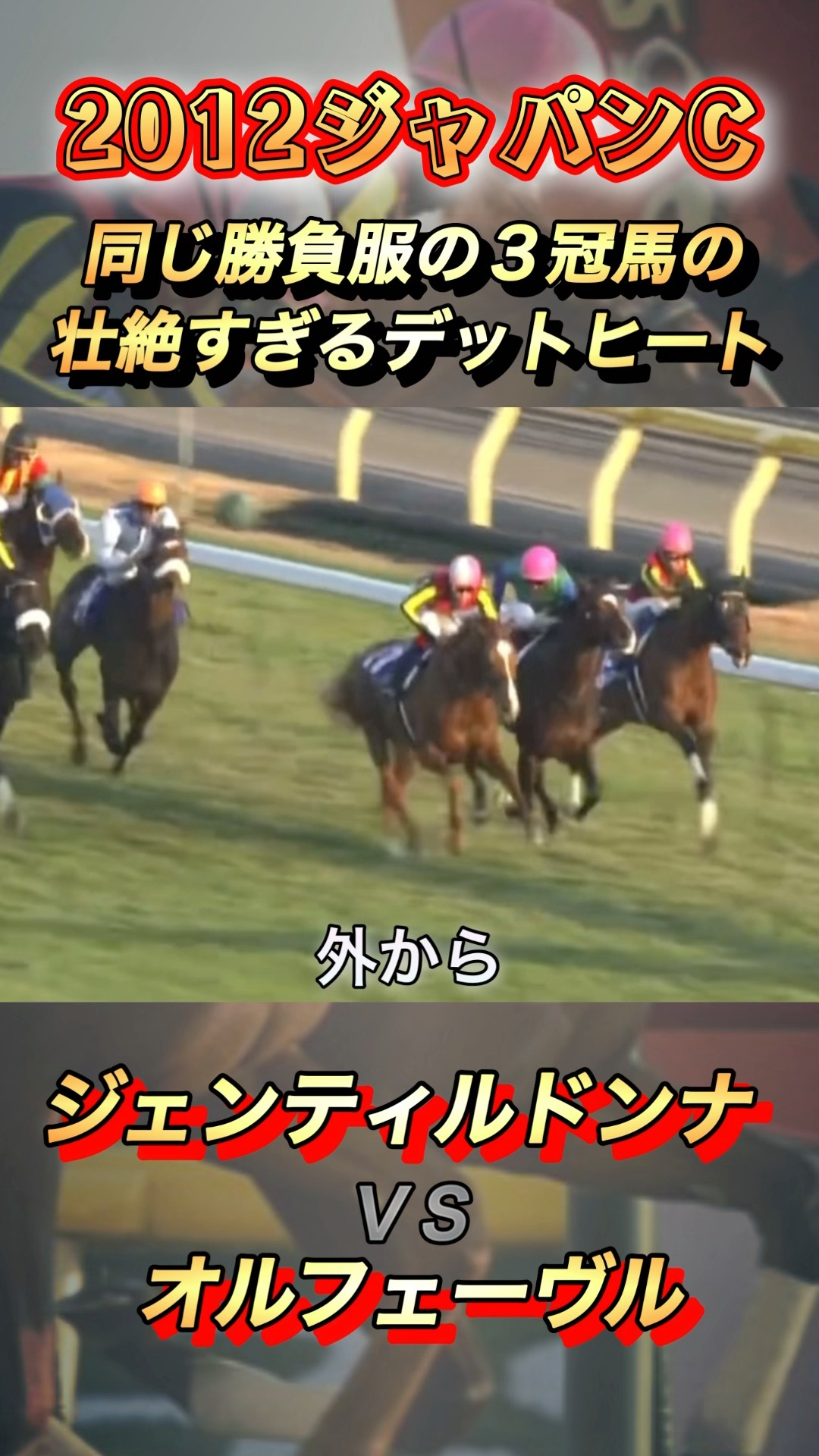 同じ勝負服の3冠馬が壮絶すぎるデットヒート！2012ジャパン