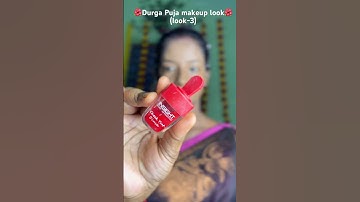 Durga Puja makeup tutorial (look-3)🌺 #yt #bridelmakup #makeup #shorts #durgapuja #makeuptutorial