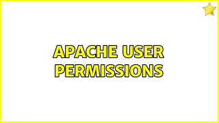Ubuntu: Apache User Permissions