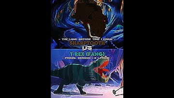 T rex (Fang) vs t rex (Sharptooth) #short #primal #thelandbeforetime