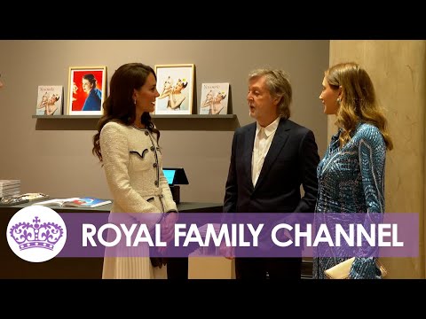 Princess Kate Meets Paul McCartney At Re-Opening of National Portrait Gallery