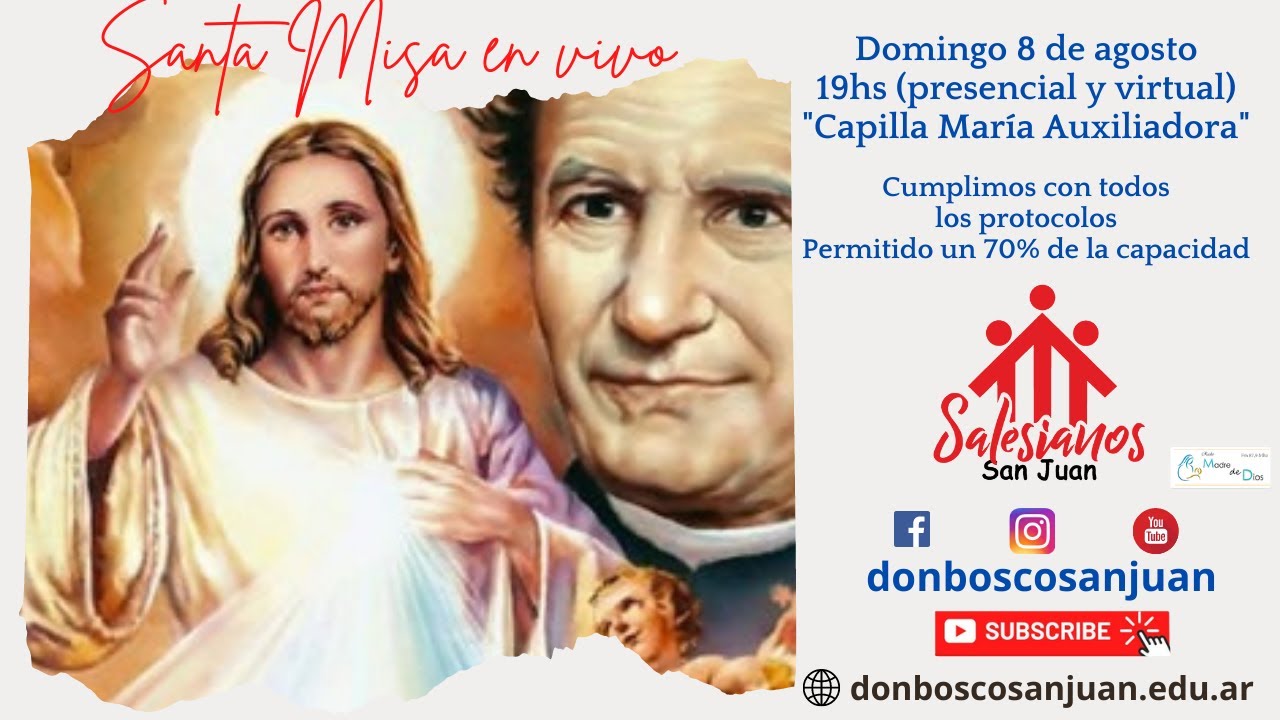 Misa en vivo 19hs - Domingo 8 de agosto de 2021 - YouTube