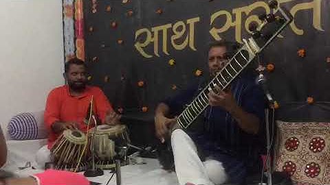 Pandit Harvinder sharma sitar jaidev on tabla at Saath sangat