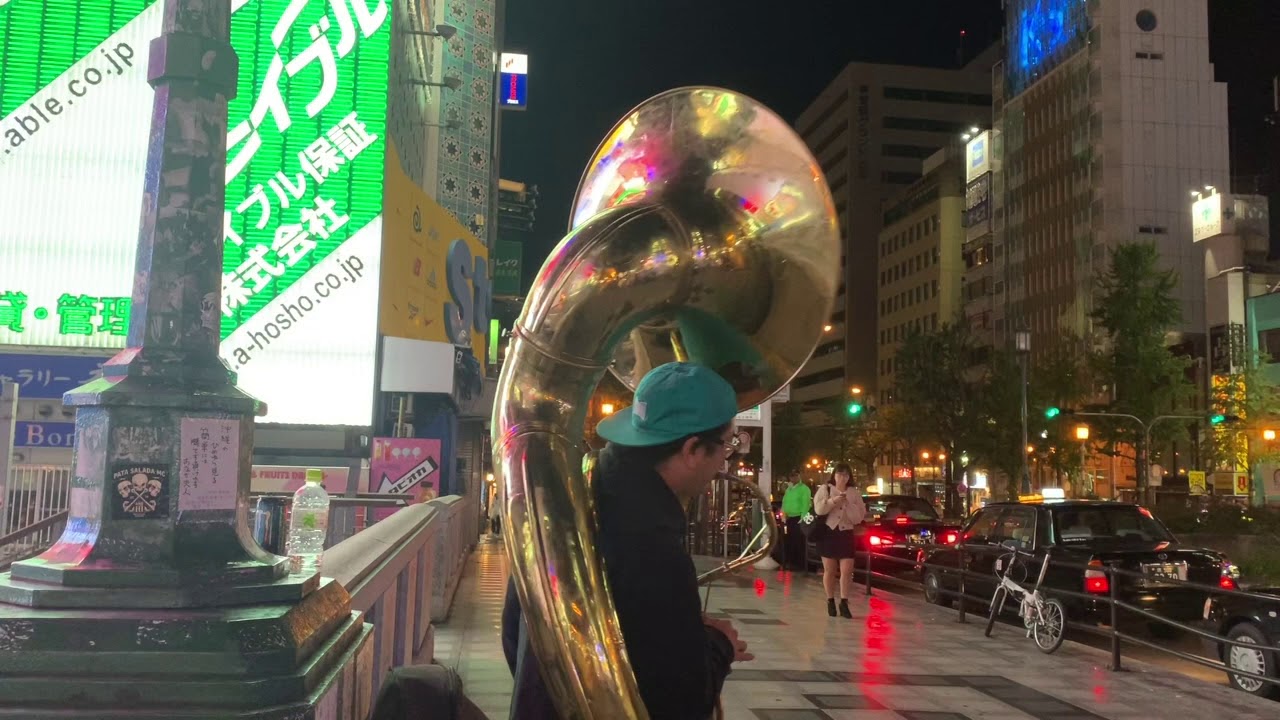 BoomBoomStreet[Sousaphone Solo] //// FreePop 大阪なんばの道頓堀でストリートミュージック
